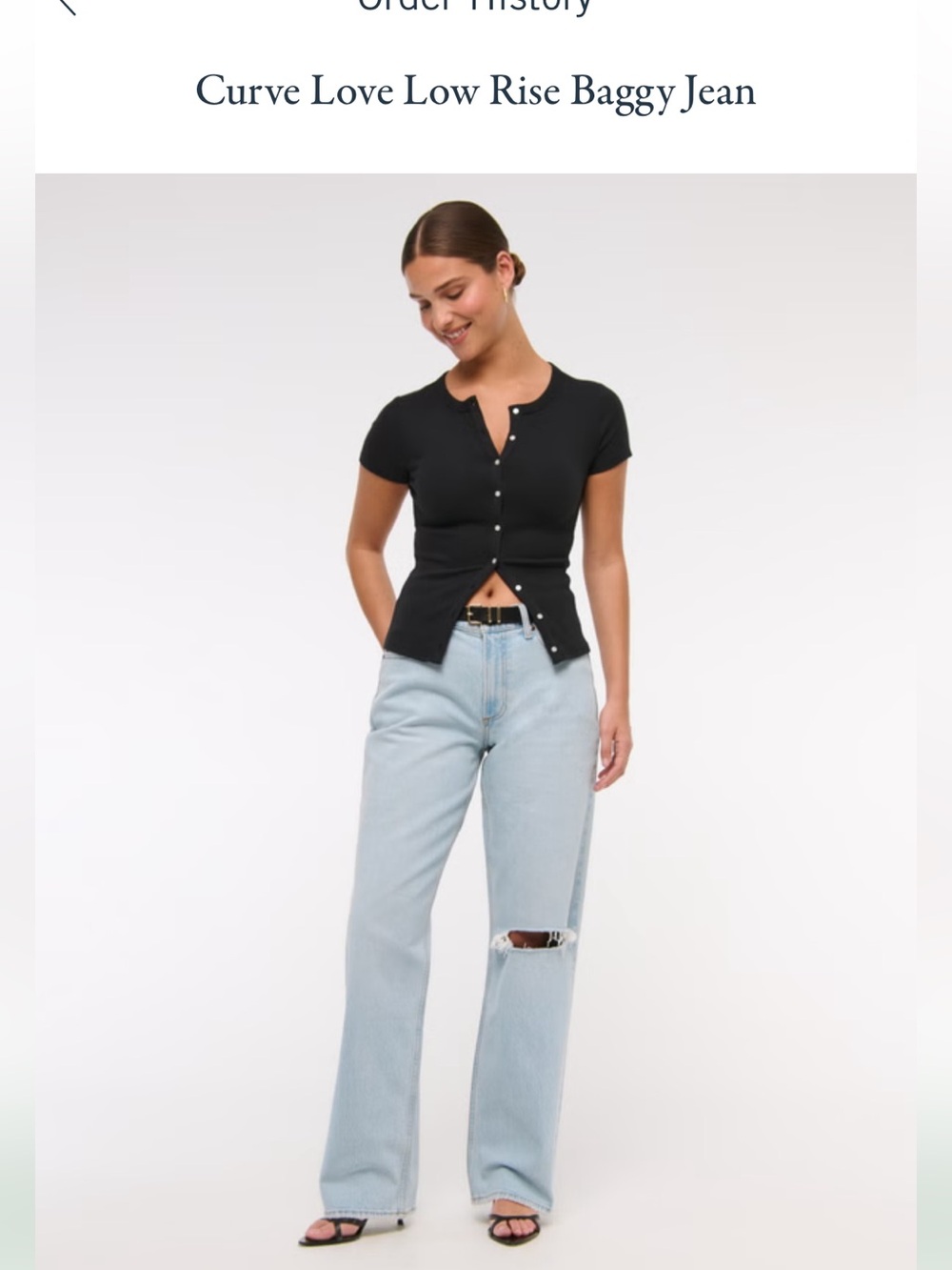 Abercrombie & Fitch low-Rise Curve Love Baggy jeans